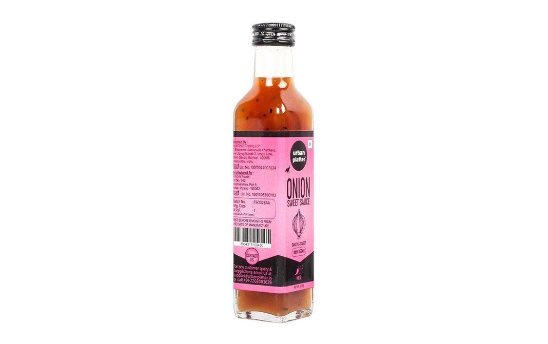 Urban Platter Onion Sweet Sauce    Glass Bottle  275 grams
